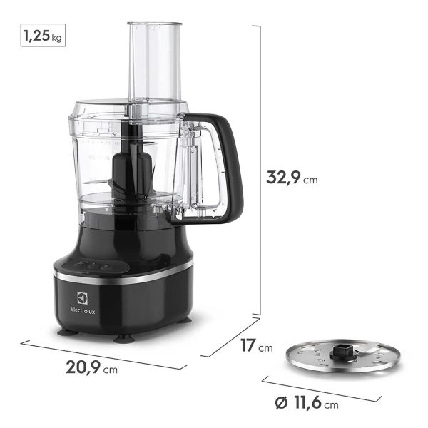 Mini procesador de alimentos 3 en 1 Electrolux Efp500 127v, color negro